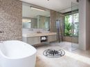 Mosaik Kompass Schwarz, 120 cm in Ihrem Zuhause