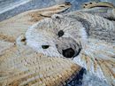 Polar Bear with Cub Mosaic close-up