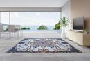 Blue and White Bohemian Rug Mosaic in your home