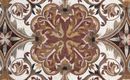 Brown Bohemian Rug Mosaic close-up