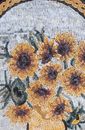 Van Gogh's Sunflowers Mosaic, 40"x26" close-up