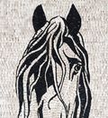 Horse Sketch Mosaic, 24"x48" close-up