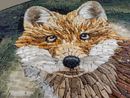 Red Fox Mosaic, 32" close-up