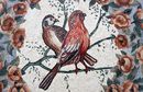 Songbirds with Floral Border Mosaic крупным планом