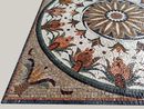 Dusky Rose Floral Pattern Mosaic, 48" close-up