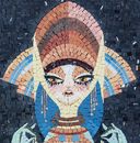 Libra Zodiac Mosaic крупным планом