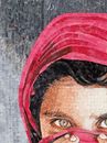 Afghan Girl Mosaic close-up