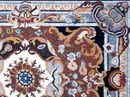 Burgunder und Blau Teppich Mosaik Zoom