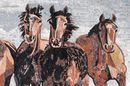 Five Horses Mosaic close-up