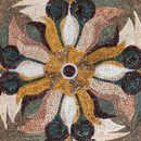 Natural Art Deco Mosaic Medallion, 40" close-up
