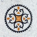Mosaik Gold Grau Muster, 80 cm Zoom
