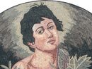 Caravaggio's Boy with a Basket of Fruit Mosaic close-up