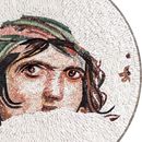 Reproduction of Ancient “Gypsy Girl" of Zeugma Mosaic close-up
