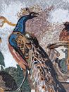 Birds in a Garden Mosaic close-up
