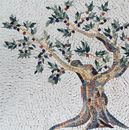 Гранатовое дерево, мозаика крупным планом