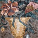 Large Flowers Display Mosaic, 60"x24" close-up