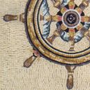 Nautisches Ruder und Tau Mosaik Zoom