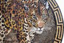 Jaguar Medallion Mosaic, 40" close-up