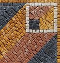 Abstract Square Pattern Mosaic close-up