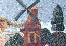 Ветряная мельница, мозаика крупным планом