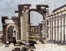 Arched Palmyra Landscape Mosaic close-up
