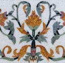 Gold Flower Mosaic with Border close-up