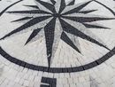 Mosaik Kompass Schwarz, 120 cm Zoom