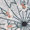 Peacock on a Parasol Mosaic, 48" close-up