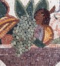 Decorative Fruit Bowl Mosaic, 36"x24" close-up