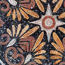 Round Art Deco Motif Mosaic, 30" close-up