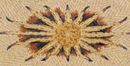 Flaming Sunburst Mosaic Rug, 30"x60" close-up