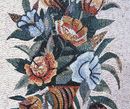 Mixed Flowers in Vase Mosaic close-up