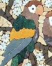 Eclectic Parrots Mosaic close-up