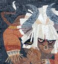 Taurus Bull Mosaic close-up
