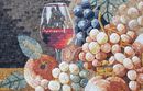 Fruit and Red Wine Still-Life Mosaic крупным планом