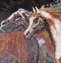 Mosaik Trabende Pferde Zoom