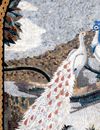 Peacock Couple Mosaic close-up