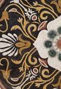 Gold Jugendstil Blattgemustertes Mosaik, 200 cm Zoom