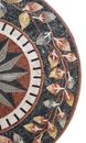 Round Colorful Leaves Mosaic, 52" close-up