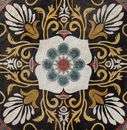 Mosaik Medaillon Jugendstil Gold Zoom