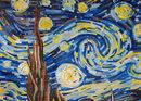Van Gogh Starry Night Reproduction Mosaic Art крупным планом