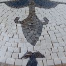 Radial Fleur de Lis Mosaic, 36" close-up