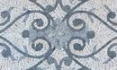 Grau-gemusterter Mosaikteppich Zoom