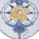 Yellow Rose and Anchor Mosaic, 40" close-up