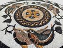 Dolphin Pool Mosaic Medallion, 44" close-up