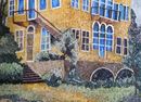 Yellow House Mosaic, 40"x44" close-up