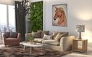 Braunes Pferd Vignette Mosaik, 95x120 cm in Ihrem Zuhause