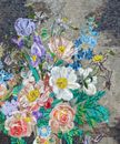 Overflowing Bouquet Mosaic, 34"x48" close-up