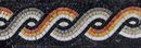 Multicolored Woven Border Mosaic, 40"x8" close-up