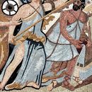 Off to Battle Roman Mosaic Reproduction крупным планом